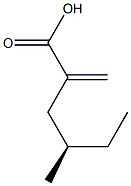 [R,(-)]-4-Methyl-2-methylenehexanoic acid Struktur