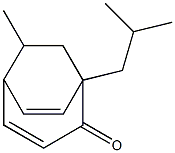 1-Isobutyl-9-methylbicyclo[3.2.2]nona-3,6-dien-2-one Struktur