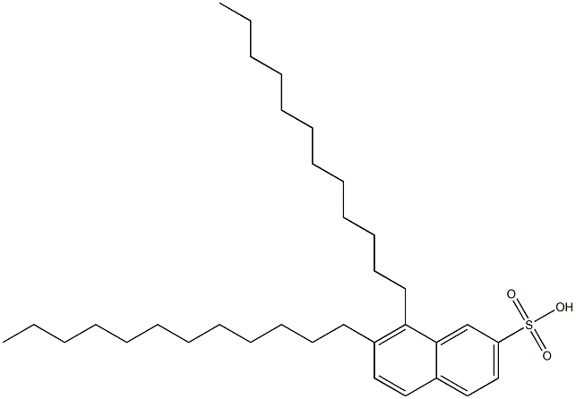 7,8-Didodecyl-2-naphthalenesulfonic acid Struktur