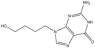 2-Amino-9-(4-hydroxybutyl)-1,9-dihydro-6H-purin-6-one Struktur