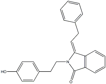 2-(4-Hydroxyphenethyl)-3-(2-phenylethylidene)-2H-isoindol-1-one Struktur