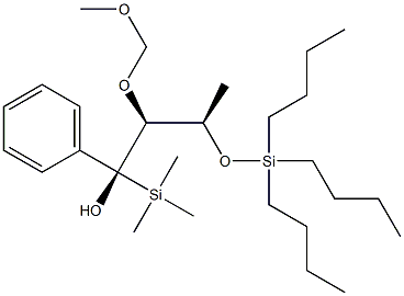 (1R,2S,3R)-2-Methoxymethoxy-1-phenyl-3-tributylsiloxy-1-trimethylsilyl-1-butanol Struktur