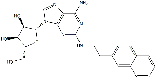 2-[2-(2-Naphthalenyl)ethylamino]adenosine Struktur