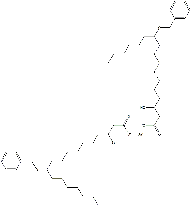 Bis(11-benzyloxy-3-hydroxystearic acid)barium salt Struktur