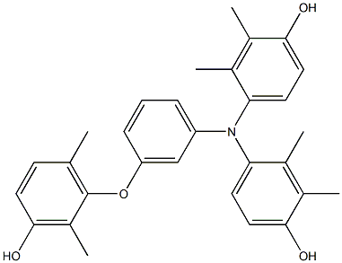 N,N-Bis(4-hydroxy-2,3-dimethylphenyl)-3-(3-hydroxy-2,6-dimethylphenoxy)benzenamine Struktur