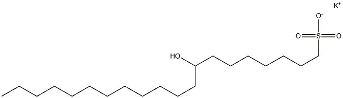 8-Hydroxyicosane-1-sulfonic acid potassium salt Struktur