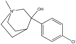 1-Methyl-3-hydroxy-3-(4-chlorophenyl)quinuclidinium Struktur