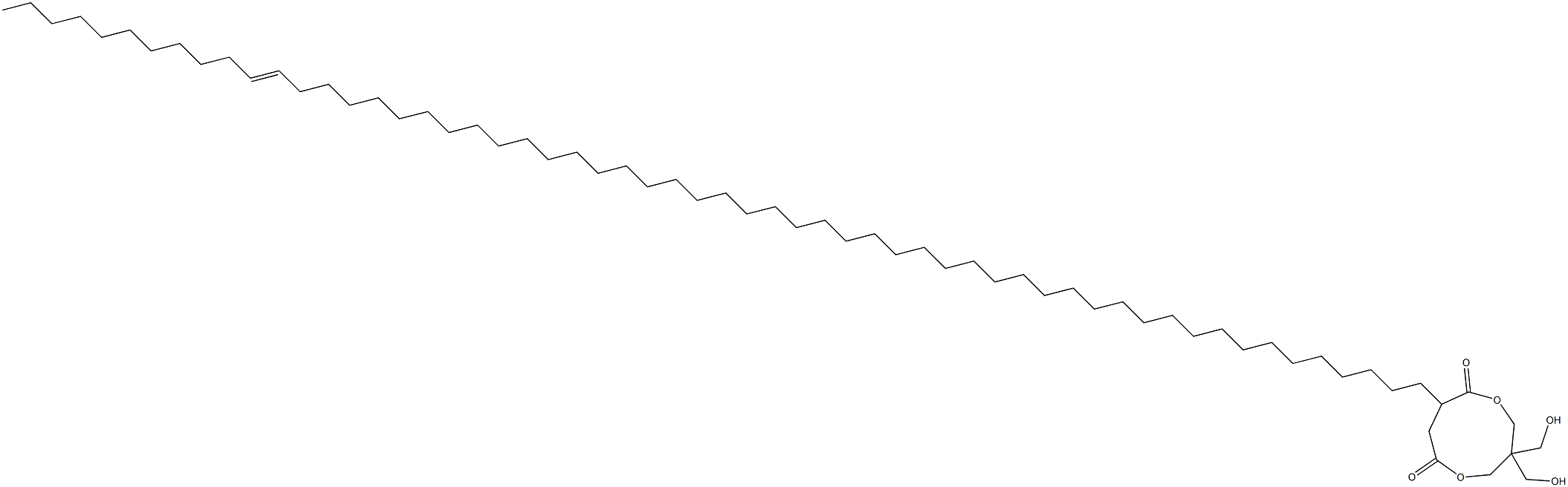 3,3-Bis(hydroxymethyl)-8-(47-octapentacontenyl)-1,5-dioxacyclononane-6,9-dione Struktur