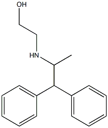 1-Methyl-N-(2-hydroxyethyl)-2,2-diphenylethan-1-amine Struktur