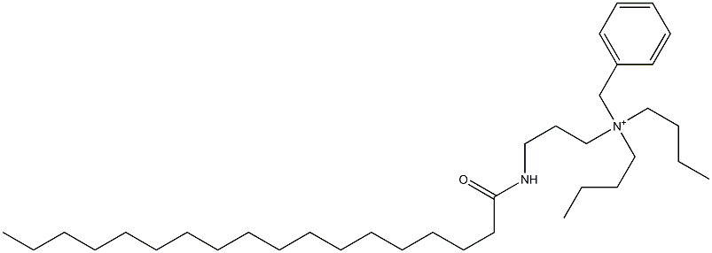 N,N-Dibutyl-N-[3-[(1-oxooctadecyl)amino]propyl]benzenemethanaminium Struktur