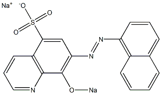 8-Sodiooxy-7-(1-naphtylazo)-5-quinolinesulfonic acid sodium salt Struktur