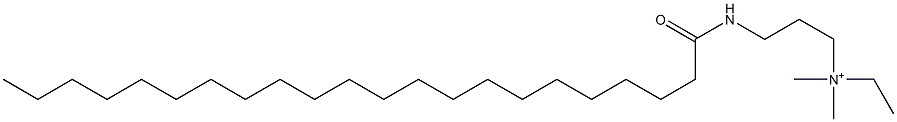 N-Ethyl-N,N-dimethyl-3-[(1-oxodocosyl)amino]-1-propanaminium Struktur