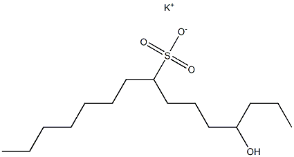 4-Hydroxypentadecane-8-sulfonic acid potassium salt Struktur