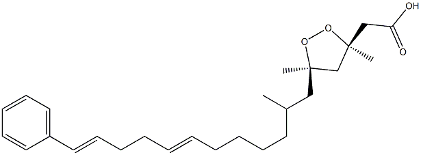 (3R,5R,12E,16E)-3,5,7-Trimethyl-17-phenyl-3,5-epidioxy-12,16-heptadecadienoic acid Struktur