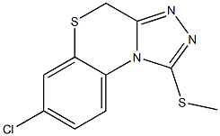 7-Chloro-1-(methylthio)-4H-[1,2,4]triazolo[3,4-c][1,4]benzothiazine Struktur