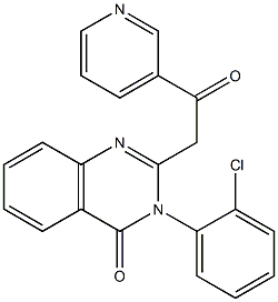 3-(2-Chlorophenyl)-2-(3-pyridinylcarbonylmethyl)quinazolin-4(3H)-one Struktur