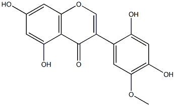 2',4',5,7-Tetrahydroxy-5'-methoxyisoflavone Struktur