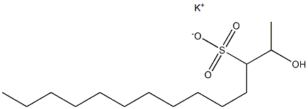 2-Hydroxytetradecane-3-sulfonic acid potassium salt Struktur