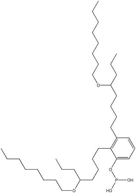 Phosphorous acid bis[5-(octyloxy)octyl]phenyl ester Struktur