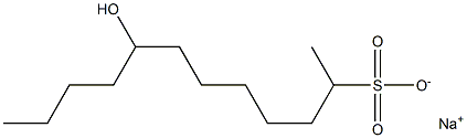 8-Hydroxydodecane-2-sulfonic acid sodium salt Struktur