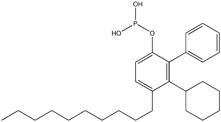 Phosphorous acid cyclohexylphenyl(4-decylphenyl) ester Struktur