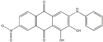 2-Anilino-3,4-dihydroxy-6-nitroanthraquinone Struktur