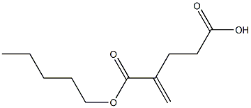 2-Methyleneglutaric acid hydrogen 1-pentyl ester Struktur