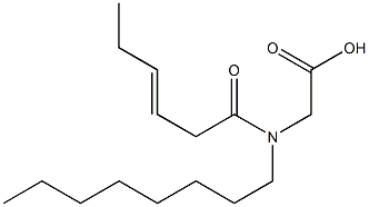 N-(3-Hexenoyl)-N-octylglycine Struktur