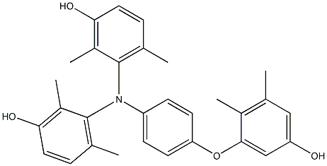 N,N-Bis(3-hydroxy-2,6-dimethylphenyl)-4-(5-hydroxy-2,3-dimethylphenoxy)benzenamine Struktur