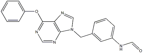 N-[3-[[6-Phenoxy-9H-purin-9-yl]methyl]phenyl]formamide Struktur