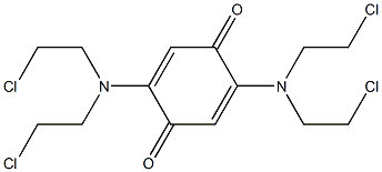 2,5-Bis[di(2-chloroethyl)amino]-1,4-benzoquinone Struktur