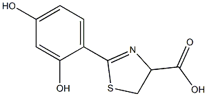 2-(2,4-Dihydroxyphenyl)-2-thiazoline-4-carboxylic acid Struktur