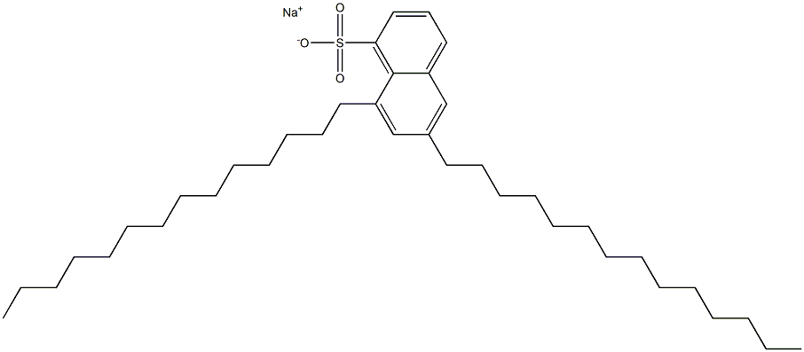 6,8-Ditetradecyl-1-naphthalenesulfonic acid sodium salt Struktur