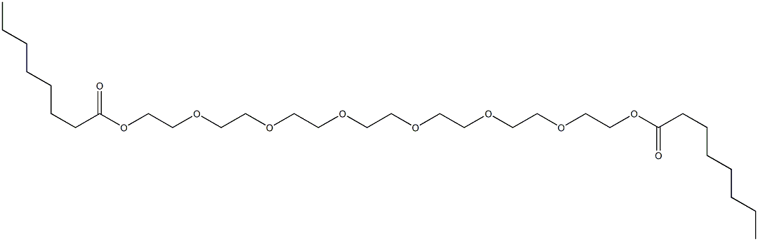 2,2'-[1,2-Ethanediylbis[oxy(2,1-ethanediyl)oxy(2,1-ethanediyl)oxy]]bis(ethanol octanoate) Struktur