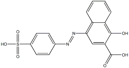 1-Hydroxy-4-(p-sulfophenylazo)-2-naphthalenecarboxylic acid Struktur