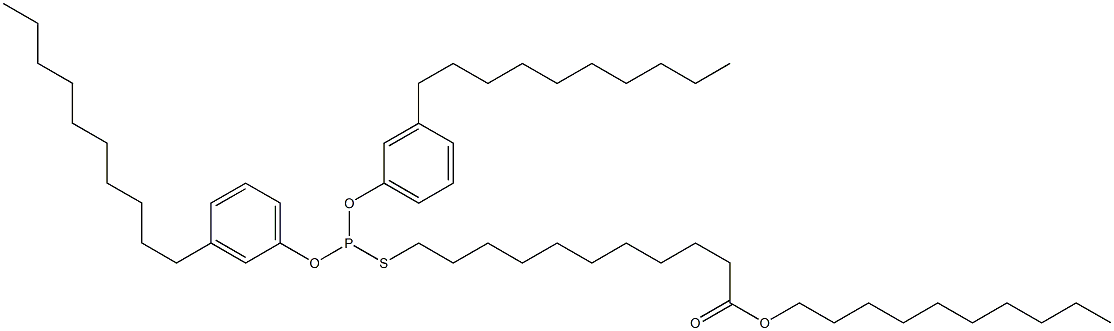 Thiophosphorous acid O,O-bis(3-decylphenyl)S-(11-decyloxy-11-oxoundecyl) ester Struktur