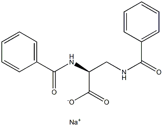 [S,(-)]-2,3-Bis(benzoylamino)propionic acid sodium salt Struktur