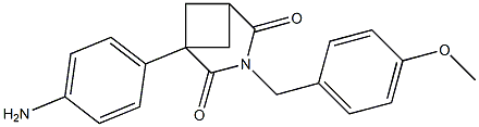 1-(4-Aminophenyl)-3-(4-methoxybenzyl)-3-azabicyclo[3.1.1]heptane-2,4-dione Struktur