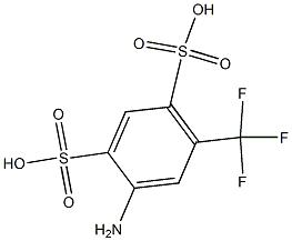 2-Amino-4-trifluoromethyl-1,5-benzenedisulfonic acid Struktur