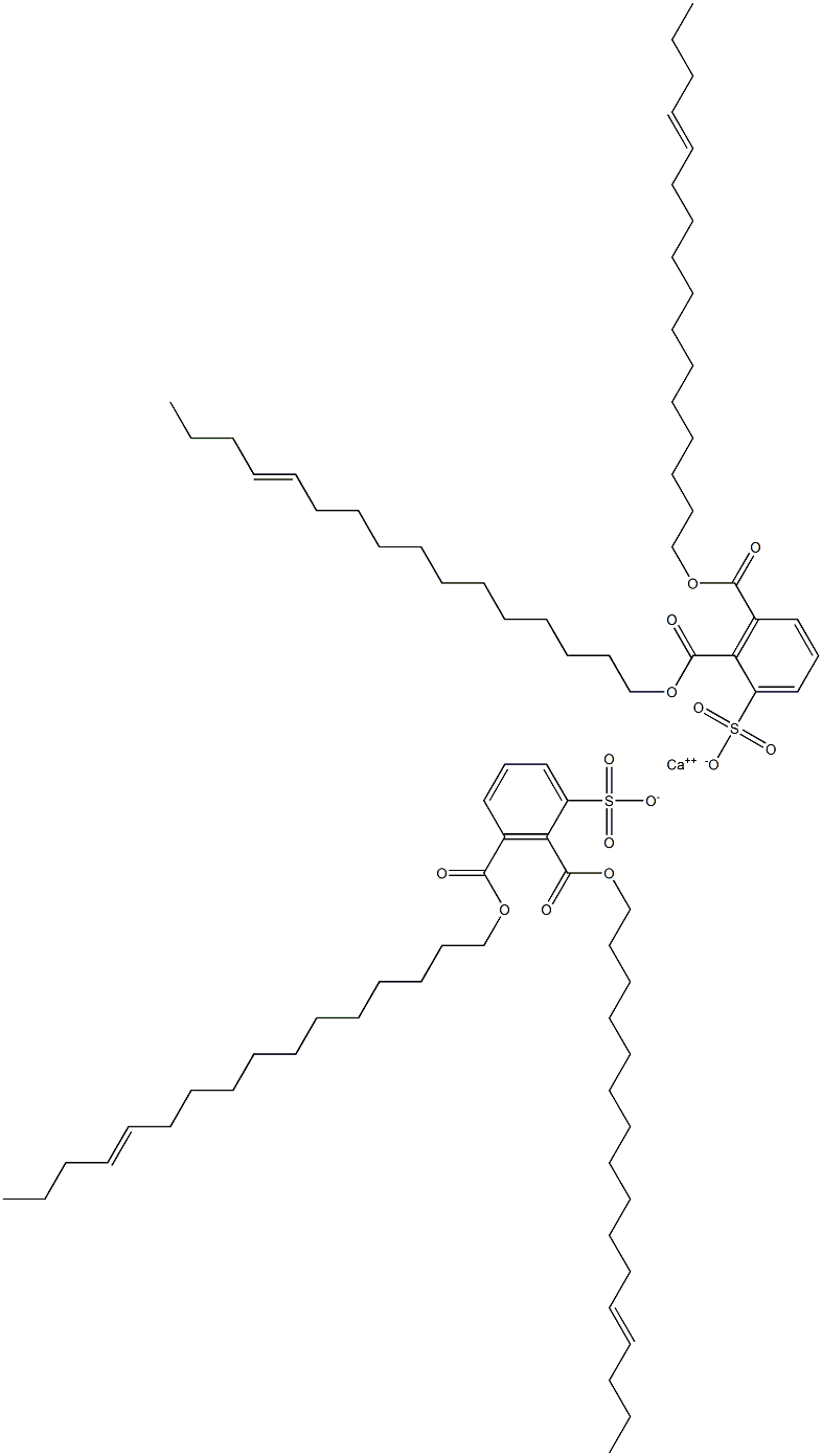 Bis[2,3-di(12-hexadecenyloxycarbonyl)benzenesulfonic acid]calcium salt Struktur