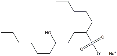 9-Hydroxypentadecane-6-sulfonic acid sodium salt Struktur