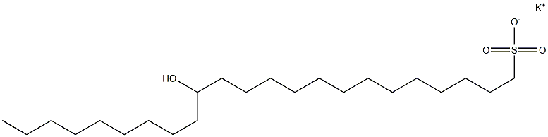 14-Hydroxytricosane-1-sulfonic acid potassium salt Struktur