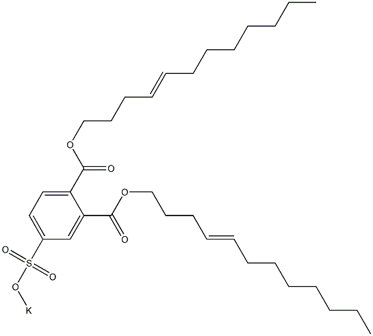 4-(Potassiosulfo)phthalic acid di(4-dodecenyl) ester Struktur