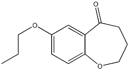 7-Propoxy-3,4-dihydro-1-benzoxepin-5(2H)-one Struktur