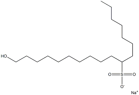 18-Hydroxyoctadecane-8-sulfonic acid sodium salt Struktur