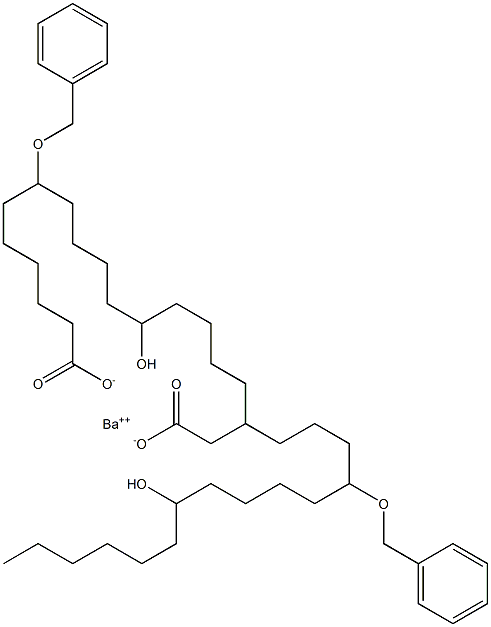 Bis(7-benzyloxy-12-hydroxystearic acid)barium salt Struktur