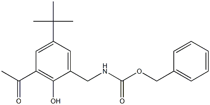 3-Acetyl-5-tert-butyl-2-hydroxybenzylcarbamic acid benzyl ester Struktur