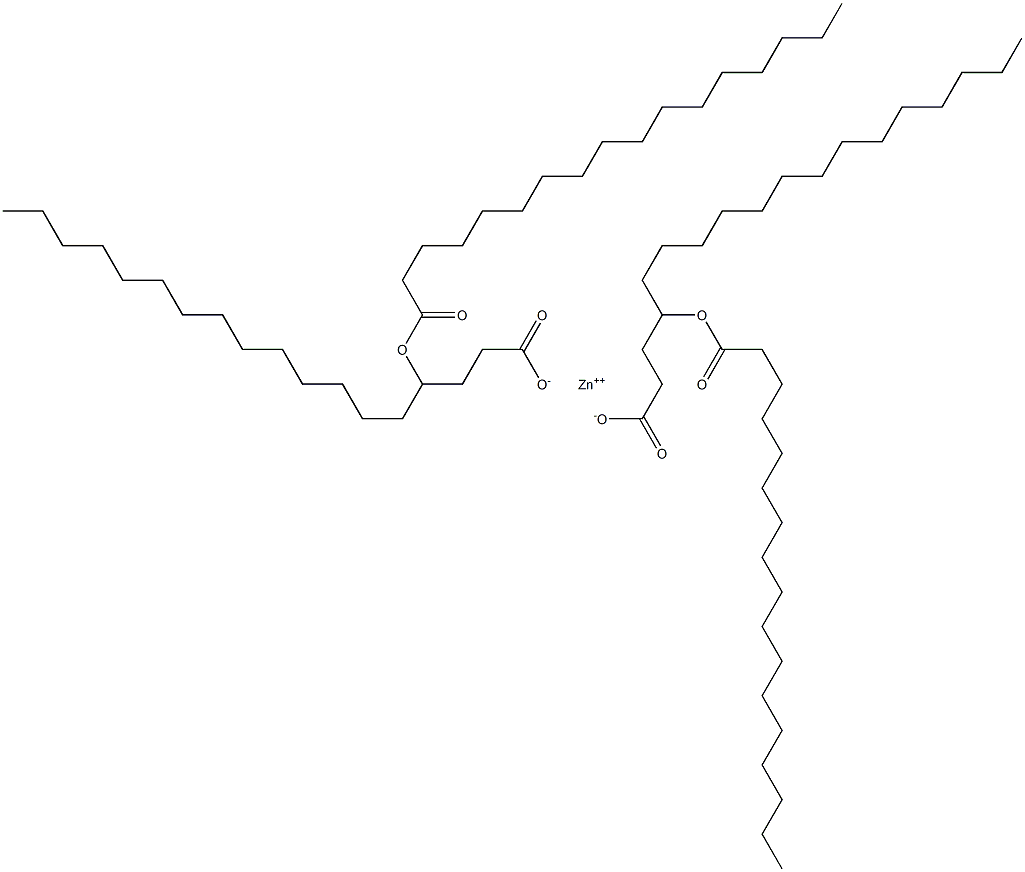 Bis(4-heptadecanoyloxyoctadecanoic acid)zinc salt Struktur