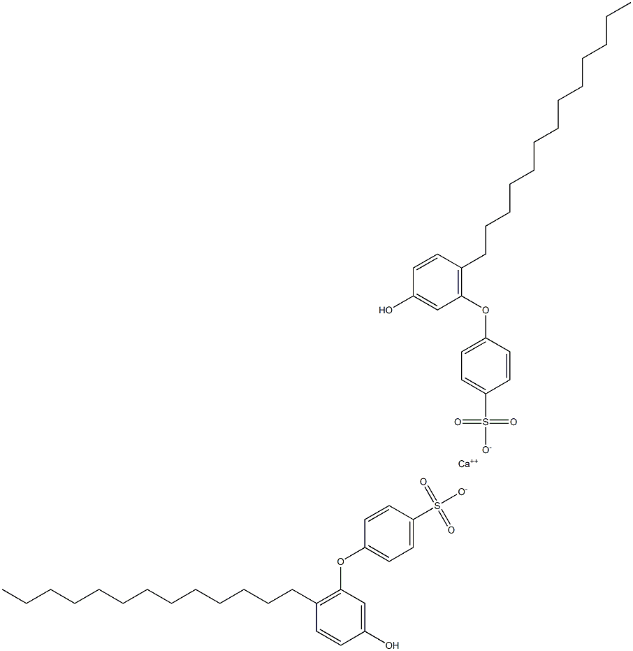 Bis(3'-hydroxy-6'-tridecyl[oxybisbenzene]-4-sulfonic acid)calcium salt Struktur