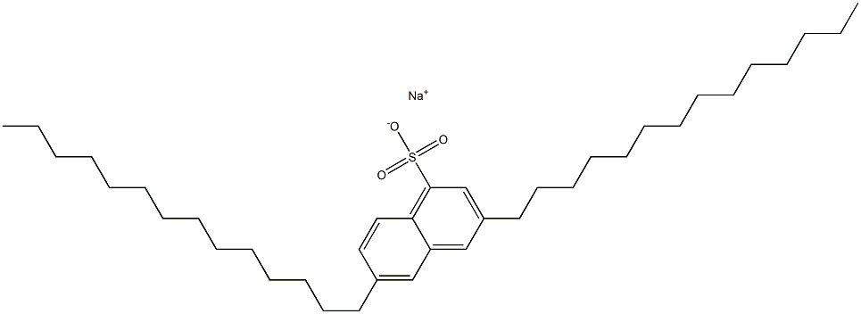 3,6-Ditetradecyl-1-naphthalenesulfonic acid sodium salt Struktur